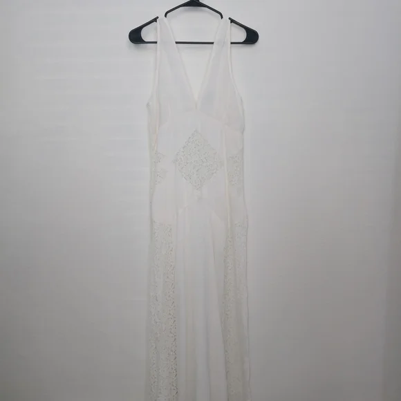 Nasty Gal | Dresses | Nasty Gal White Maxi Dress With Elegant Lace |  Poshmark